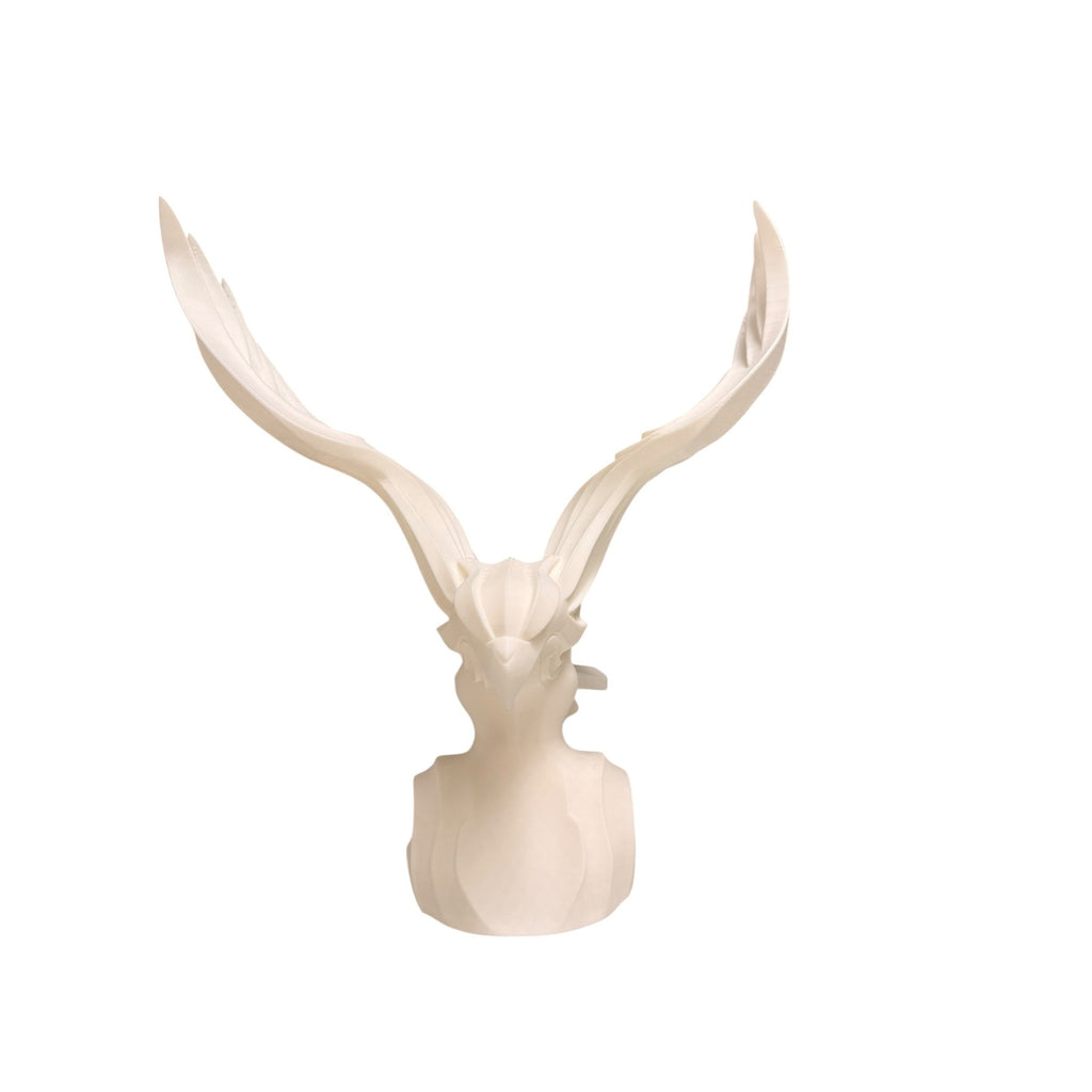 Handmade 3D Printed Eagle Spread Wings Sculpture White Resin Art Statue 15"