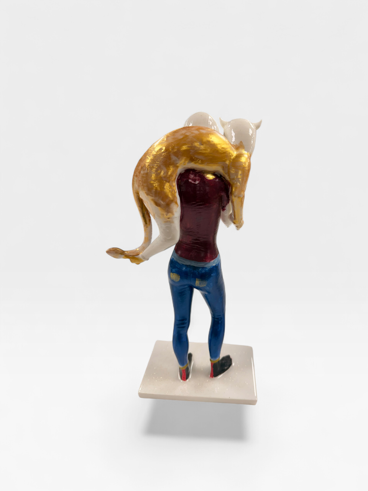 Panther sculpture, back view