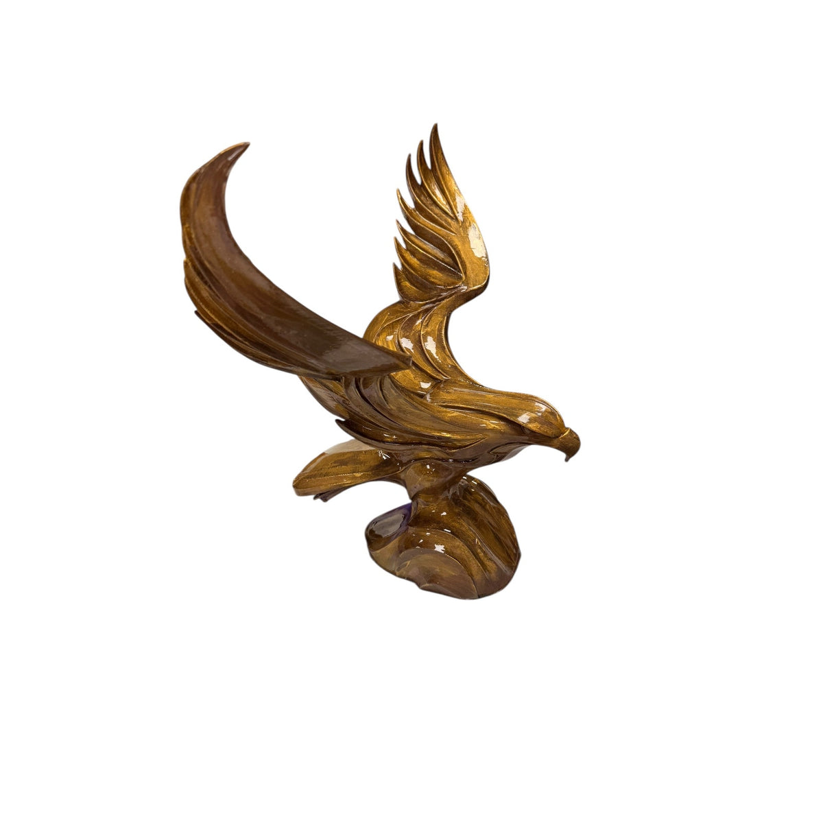 Bronze Eagle Statue 3D Printed Sculpture Spread Wings Landing Eagle Decor 15in