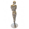 Handmade Crystal Rhinestone Pop Art Mannequin Sculpture, Black/Silver, JebaraArt