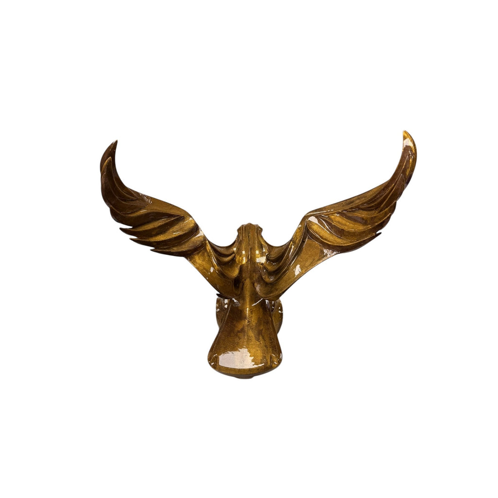 Bronze Eagle Statue 3D Printed Sculpture Spread Wings Landing Eagle Decor 15in
